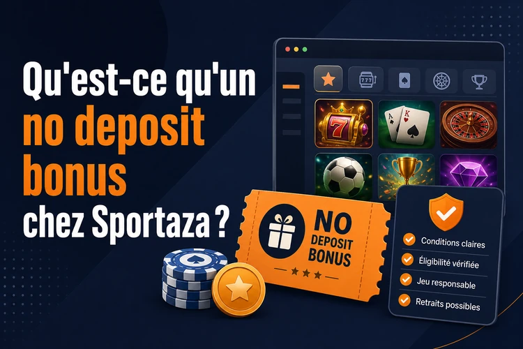 Qu'est-ce qu'un no deposit bonus chez Sportaza ?