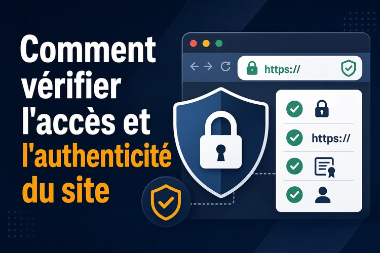 Comment vérifier l'accès et l'authenticité du site